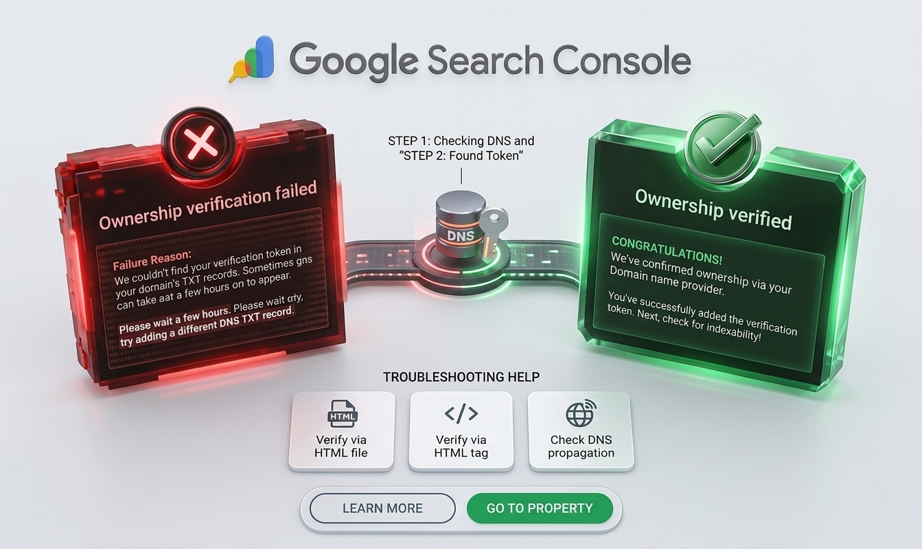 Cara mengatasi error "Ownership verification failed" google console